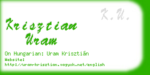 krisztian uram business card
